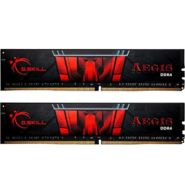 G.Skill Aegis 32GB DDR4 RAM με 2 Modules (2x16GB) και Ταχύτητα 3200 για Desktop (F4-3200C16D-32GIS)
