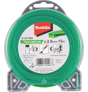 Makita E-01769 Mowing String Four Leaf 2,0mmx15m (έως 18 δόσεις)
