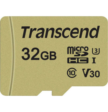 Transcend microSDHC 500S 32GB Class 10 UHS-I U3 V30 + Adapter