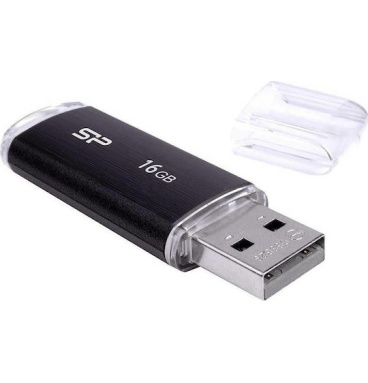 Silicon Power Ultima U02 16GB USB 2.0 Stick Μαύρο