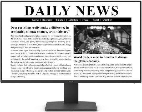 Οθόνη Υπολογιστή GW2491 (23.8 Zoll), FullHD, IPS, HDMI, DisplayPort, 100Hz Panel