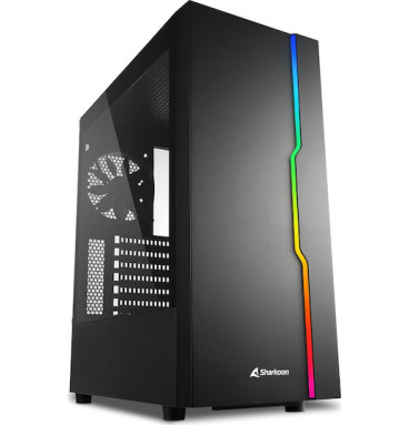 Sharkoon RGB Slider Midi Tower Κουτί Υπολογιστή με Πλαϊνό Παράθυρο Μαύρο