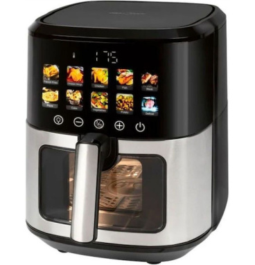 Hot air fryer PC-FR 1286 H (black/stainless steel, 1700 watts, 6.5 liter basket)