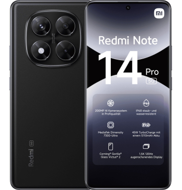 Xiaomi Redmi Note 14 Pro 5G Dual SIM (8/256GB) Midnight Black